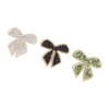 18pcs Bow Knot Rhinestones Patches Silver Black Green Exquisite Iron