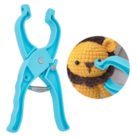 Safety Eyes Tool, Eye Snapper Crochet Tool, Auxiliary Tool for Attaching Safety Eyes, Crochet Tools for Amigurumi Crochet & Stuffed 5-30mm Animal Eyes Making Supplies Tool, Blue, 1 Piece