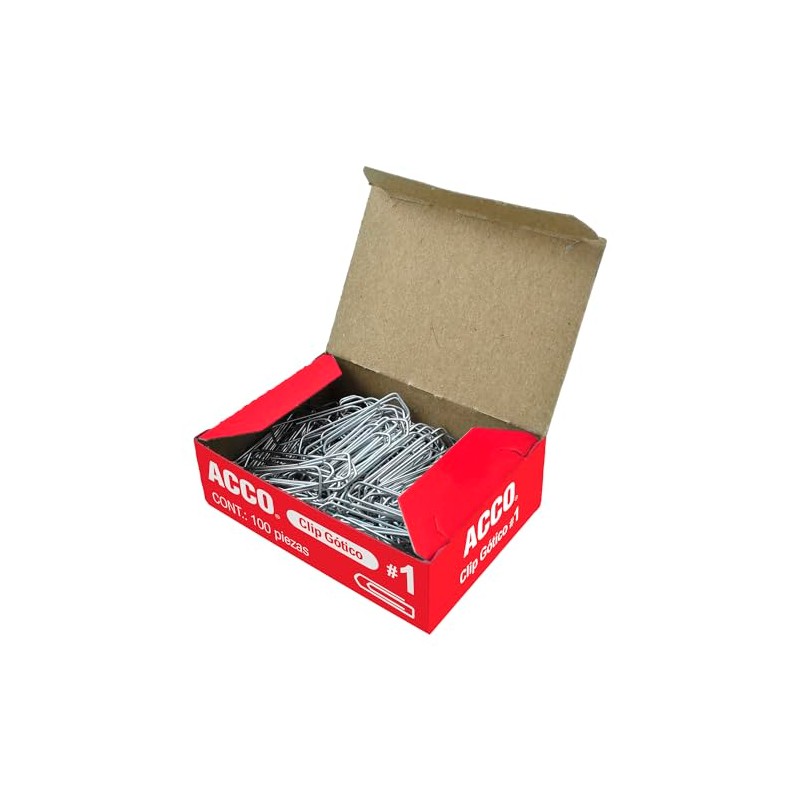 ACCO P1680 Clips para Papel, Sujeta Hasta 25 Hojas, 32
