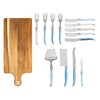 French Home 14 Piece Laguiole Charcuterie Set with Wood Serving