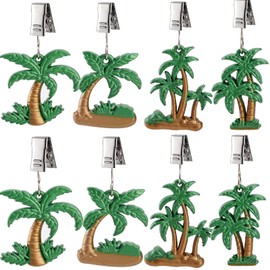 ZOOFOX Set of 8 Table Cloth Weight, Table Cloth Holder with Clip Hanger, Vintage Table Cloth Cover Pendants for Home, Garden, Party, Wedding, Picnic and Camping (Coconut Palm)