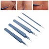 5pcs Blackhead Remover Professional Stainless Blue Acne Needle Tool Set