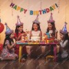 5 Gorros Led Cono Escarcha Tornasol Fiesta Feliz Cumpleaños Iridiscente