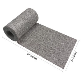 KING MOUNTAIN King Mountain Premium Linen Fabric Iron-on Repair Patch, Inside&Outside 3"x60" With Backing Glue, Decorative Kit (Medium Grey)