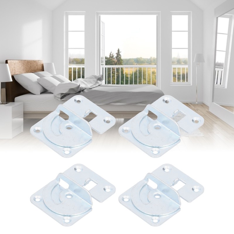 4PCS Bed Rail Bracket Heavy Duty Stainless Steel Bed Rail