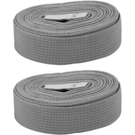 Correas de Amarre de Trinquete de Aleación de Zinc de Alta Resistencia para Camiones, Equipaje de Coche, 25 Mm de Ancho, 2 Unidades, Color Gris para Mudanzas y Navegantes (4M)