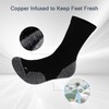 Kodal Copper Mens Ankle Socks Cushioned Athletic Cotton Quarter Socks
