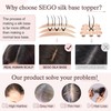 SEGO Real Human Hair Toppers for Women - Large Full