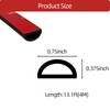 Aroilder Rubber Seal Strip, Self-Adhesive D Shape EPDM Rubber Weather