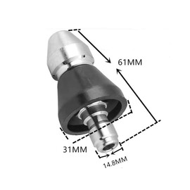 Millie Pressure Washer Sewer Jetter Nozzle with Stainless Steel, Durable Design Sewer Jet Nozzle,Pressure Drain Jetter Hose Nozzle,3/8'' Quickly Connector, 5000 PSI Orifice 6.5