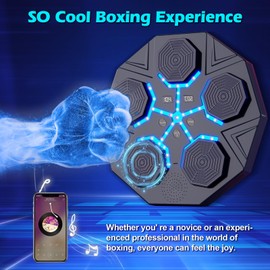 Glimer Music Boxing Machine, 9 Speeds Smart Boxing Machine, Boxing Machine Wall Mounted Music, with 2 Pairs of Boxing Gloves, Music Boxing Machine for Adults and Kids, Home Workout, Gym