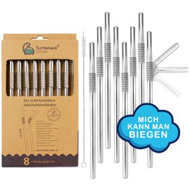 HalmBrüder | The Only Bendable Stainless Steel Straw | Hygienic Certified | Reusable Metal Straw | Reusable Drinking Straws | Stainless Steel Metal Straws