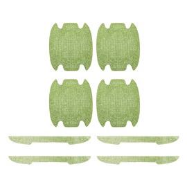 Motoforti Universal Car Door Handle Protective Film Reflective Stickers Anti-Scratch, Green 1 Set