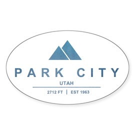 CafePress Park City Ski Resort Utah Sticker Oval Car Bumper Sticker