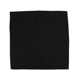 plain BLACK cotton bandana headscarf