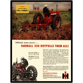 International Harvester Farmall New Metal Sign: Farmall 450 Large Size: 12" x 16
