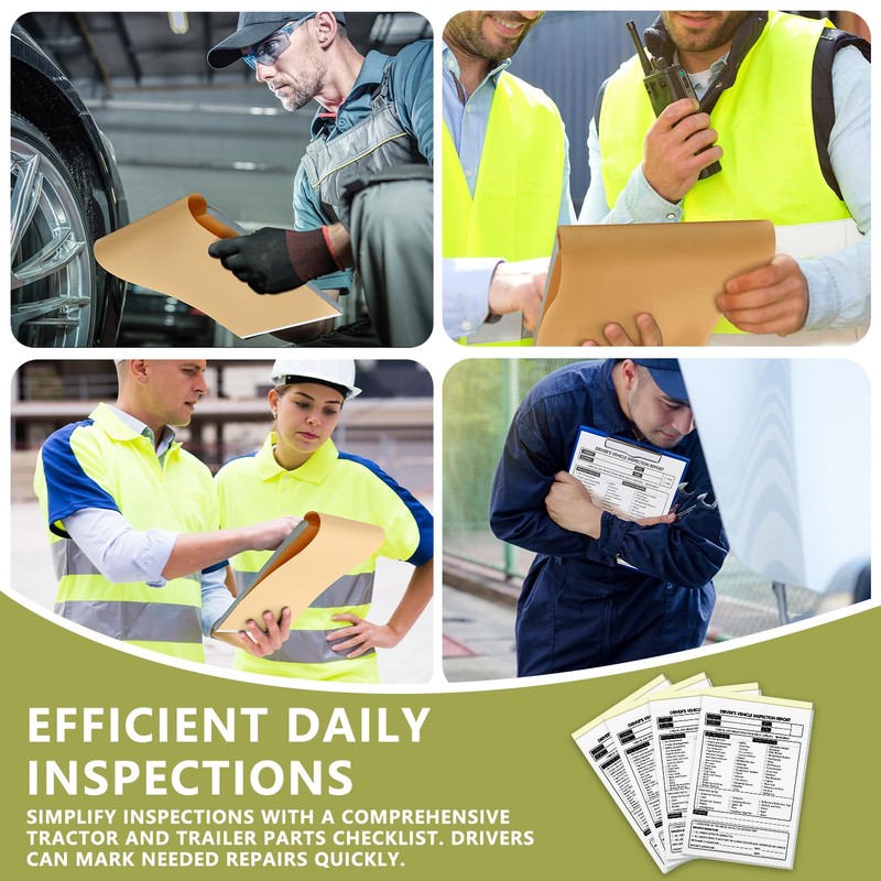 6 Pack Detailed Driver's Daily Vehicle Inspection Report 300 Sets
