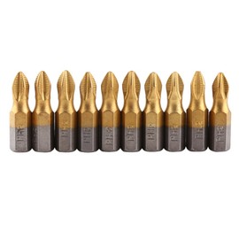 10 Pcs Coated Screwdriver PH2 Bits Phillips Screwdriver Bits Bits Hex Shank 25mm Length PH2 Antislip Magnetic Screwdriver Bits Set