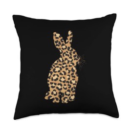 Palm Sunday Easter Day Tees Day Tee Easter Leopard Bunny Rabbit Palm Sunday Throw Pillow, 18x18, Multicolor