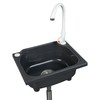 kitchen Single Bowl Utility Sink, Kitchen Wall-Mounted Sink 15.1 x