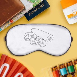 'Cucumber Slices' Sleep/Travel Eye Mask (EY00010568)