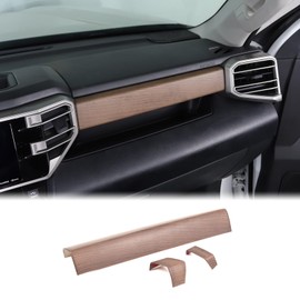 Car Center Control Panel Dashboard Strips Trim Compatible with Toyota Tundra/Sequoia 2022-2023 Center Console Molding Panel Cover Dashboard Central Control Strip Interior Decoration Trim Accessories