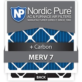 Nordic Pure 14x18x1ExactCustomM7+C-6 MERV 7 + Carbon AC Furnace Filters, 14 x 18 x 3/4 (14 x 18 x 0.75), 6 Piece