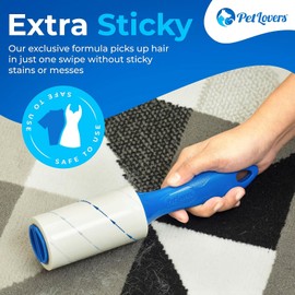 PetLovers PetLovers Extra Sticky Lint Roller Value Set 270 Sheets for Pet Hair Removal, Dog and Cat Lint Remover 3 Pack