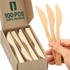 BAMBOWARE - Bamboo Cutlery Knife Bulk Package 100 Pieces