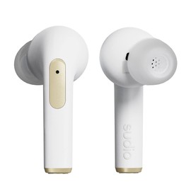 Sudio N2 Pro True Wireless Bluetooth In-Ear Earbuds mit ANC - Multipoint-Verbindung, IPX4 wasserabweisend, USB-C und kabelloses Laden, Mikrofon, 30h Spielzeit mit Ladecase (Weiß)