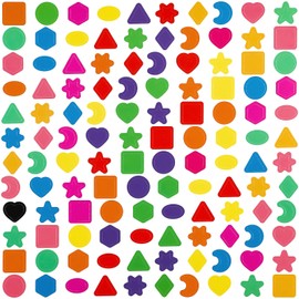 3000 Pcs Shapes Stickers Preschool Stickers Circles Triangles Squares Ovals Heart Star Multi-Shaped Geometric Color Stickers for Kids Reward Sheet Classroom Art Projects Math Pattern Play Crafts