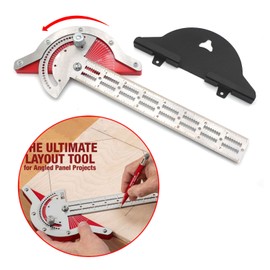 HTTMT 10" Woodworker Edge Ruler 0-70°Adjustabl