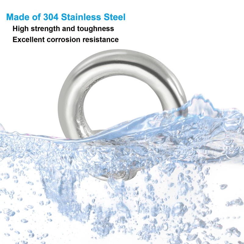 PATIKIL 6pcs M4 Lifting Eye Nuts 304 Stainless Steel Female