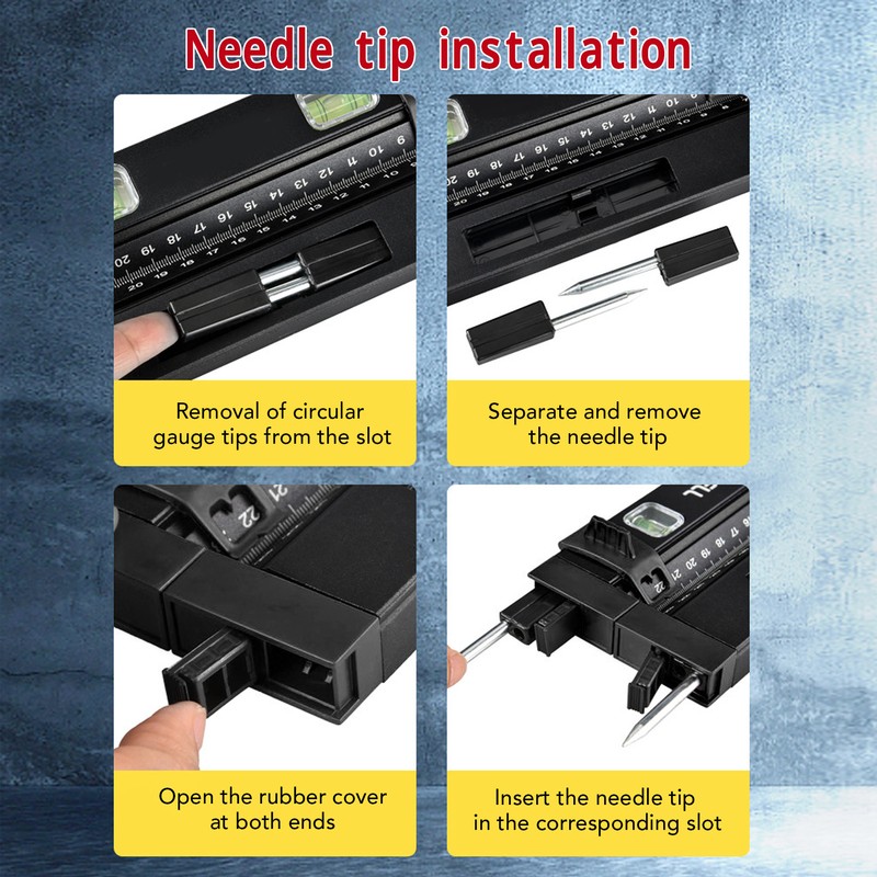 Woodworking Protractor Tool with Spirit Level Gauge Angle Finder Protractor