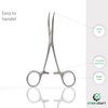 DEXSUR Precision Kelly Hemostat Forceps Locking Tweezers Clamp, Silver, Straight