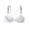Victoria's Secret Shine Strap Bombshell Push-Up Bikini Top, White, 32A