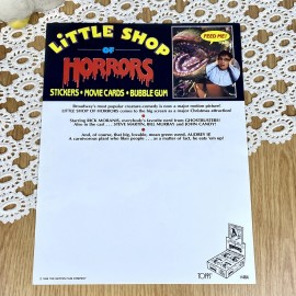 1986 Topps Little Shop of Horrors Promo Flyer Sign Movie Cards SOLD SEPARATELY
