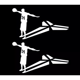 Signage Cafe Kobe Bryant Two 6" Vinyl Decal Mamba Lakers Tribute Memorial to the GREATEST!