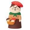 Deco Corporation Concombre Mushroom Girl Cat Size: Approx. W3 D3.2