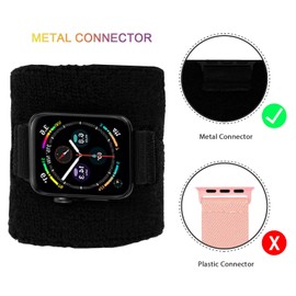 JEMACHE Unisex Sport Sweatband Wrist/Ankle Band Compatible with 49/46/45/44/42mm iWatch Series 10 9 8 7 6 5 4 SE Ultra (L)