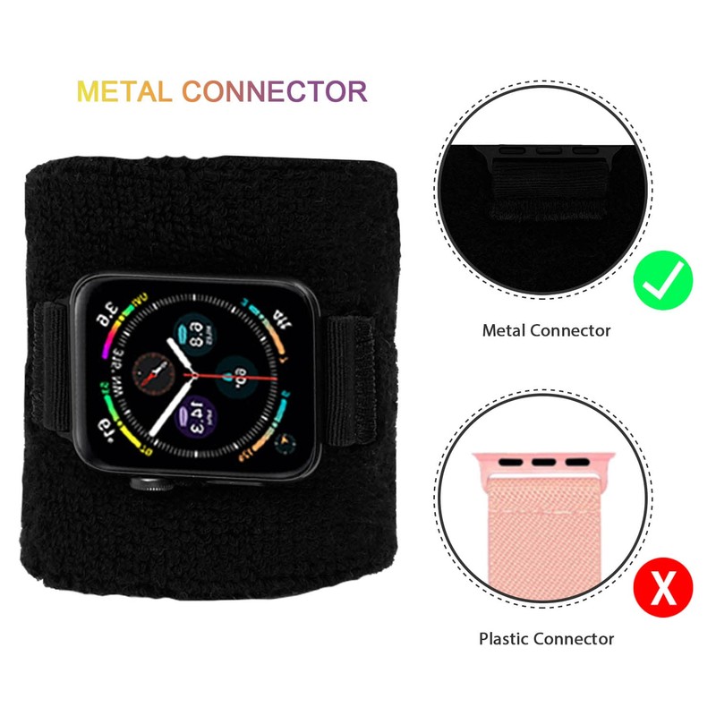 JEMACHE Unisex Sport Sweatband Wrist/Ankle Band Compatible with 49/46/45/44/42mm iWatch