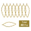 sourcing map 40Pcs Alloy Open Bezel Pendants, Leaf Open Back