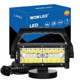 WFPOWER Portable LED Work Light with Magnetic Base, 120W Super Bright Waterproof Flood & Spot Lights Job Site Lighting Fog Lights for SUV Boat Bar Truck Outdoor Camping Car Repairing Emergency Lights