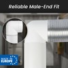 Repa Market 6 Inch Ducting Pipe Connector - White Plastic