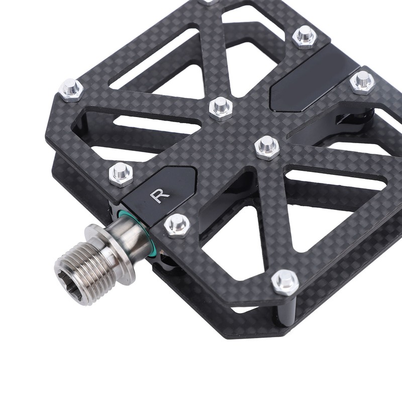 Mountain Cycling Pedals Carbon Fiber 3 Bearing Anti Slip Hollow