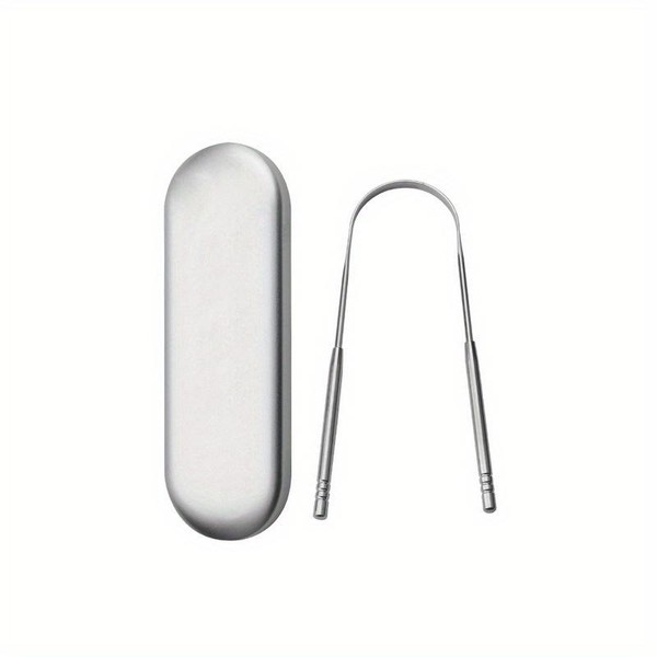 Stainless Steel Tongue Scraper Set for Fresh Breath - Odorless