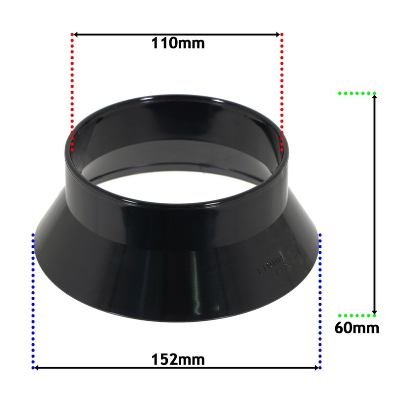 SPARES2GO 110mm Weathering Collar Soil Solvent Weld Pipe Roof Vent