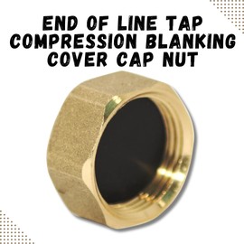 Invero® End of Line Tap Compression Blanking Cover Cap Nut - Size: 3/4 Inch