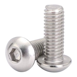 30 Pcs M5-0.8x30mm Button Head Socket Cap Screws, Stainless Steel 18-8 (304), Bright Finish, Fully Threaded, Allen Hex Button Head Screws (30 Pcs M5-0.8x30mm)
