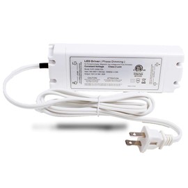 LEDupdates 12v ETL Listed Triac Dimmable Driver Transformer Constant Voltage Power Supply for LED Strip light Control by AC Wall Dimmer (12v 50w ETL Listed)